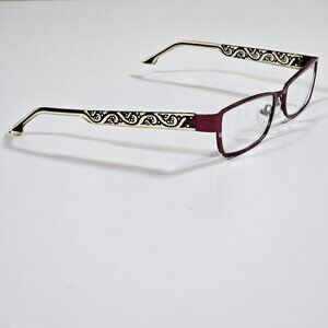 Vivian Morgan Eyeglasses Frame Only Womens Red Yellow 8029 Rouge 51[]16 135 Boho